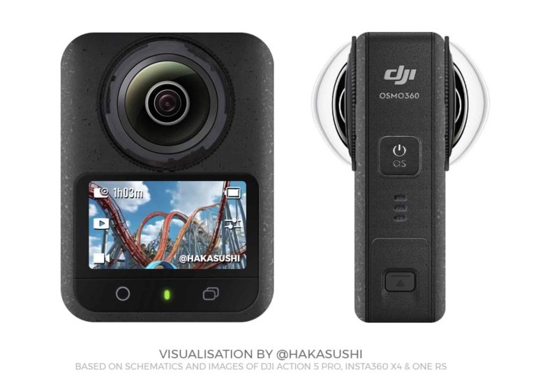 DJI Osmo 360 Camera Revealed in Official Drawings and Artist Impressions