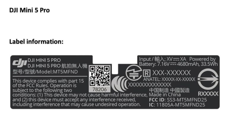 DJI Mini 5 Pro FCC Documents Reveal Upgraded Radio and Antenna System for Enhanced Range