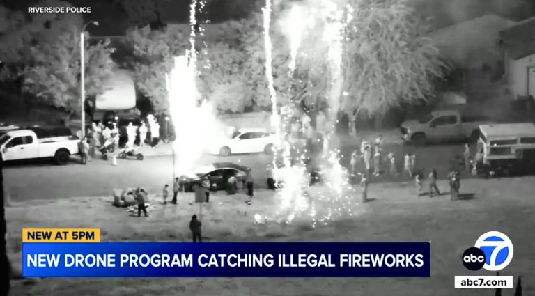 Riverside Police Use Drones to Spot Illegal Fireworks Violators, Doubling Citations on July 4th